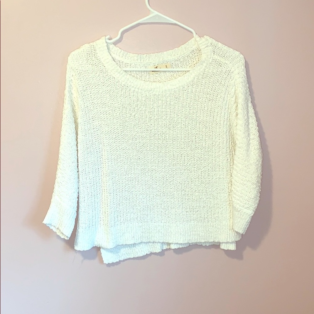 White, Cropped Sweater